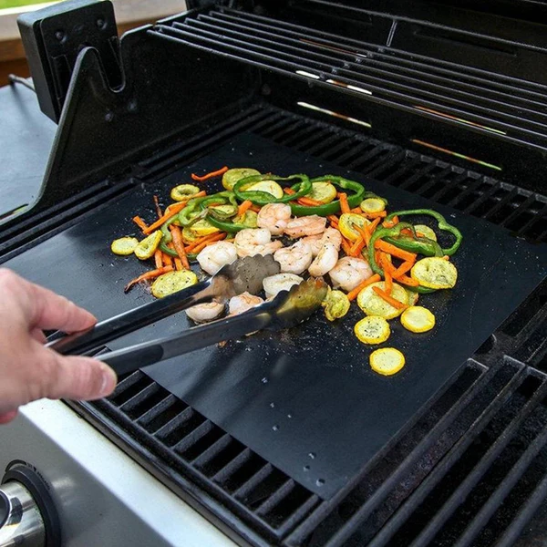 Lyxig BBQ Grillmatta – Non-stick, Återanvändbar & Disksäker för Grill och Ugn