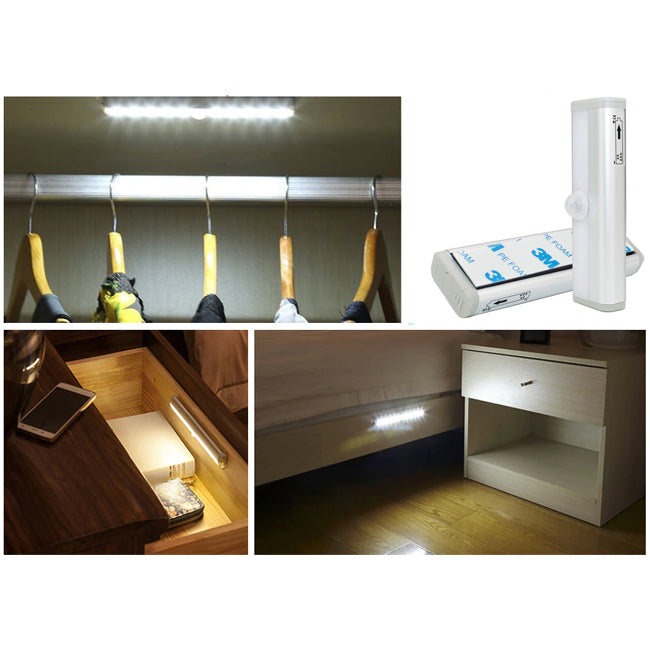 Trådlös LED-skåpbelysning med rörelse- & dagsljussensor – Enkel installation