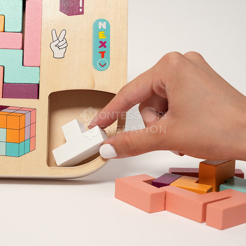 Montessori Tetris i trä