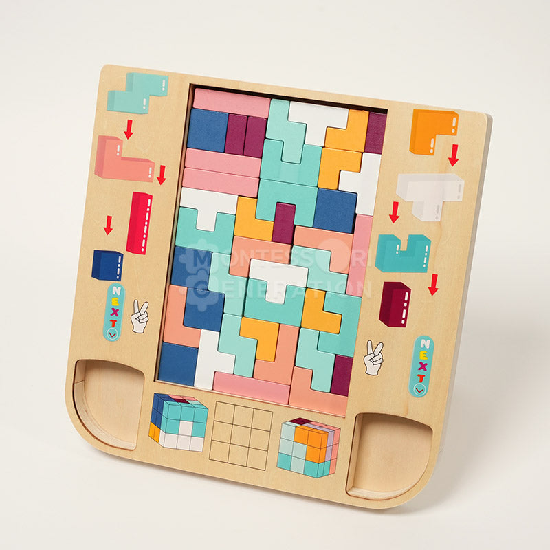 Montessori Tetris i trä