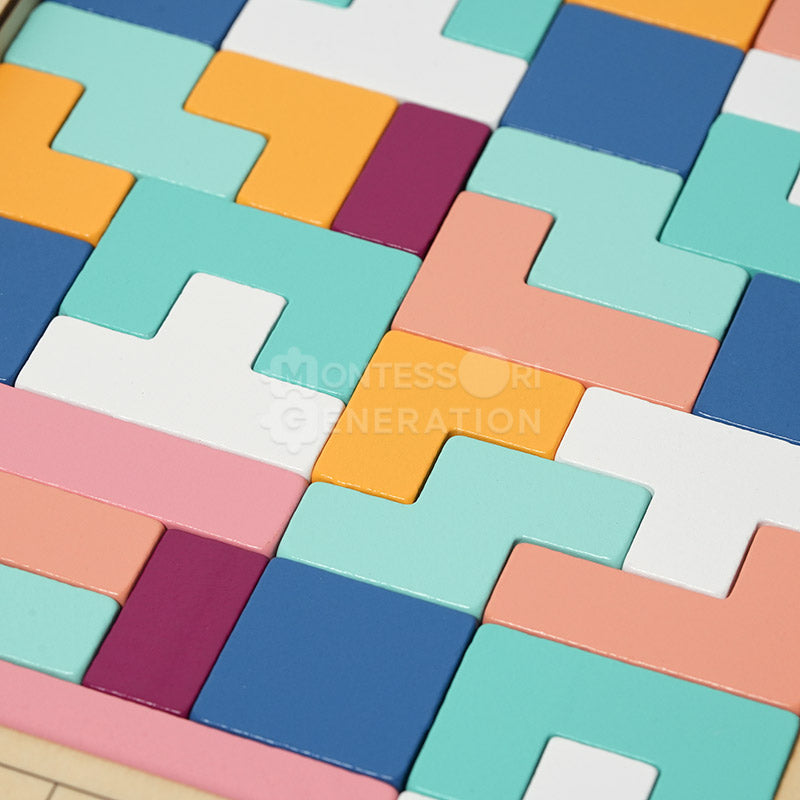 Montessori Tetris i trä