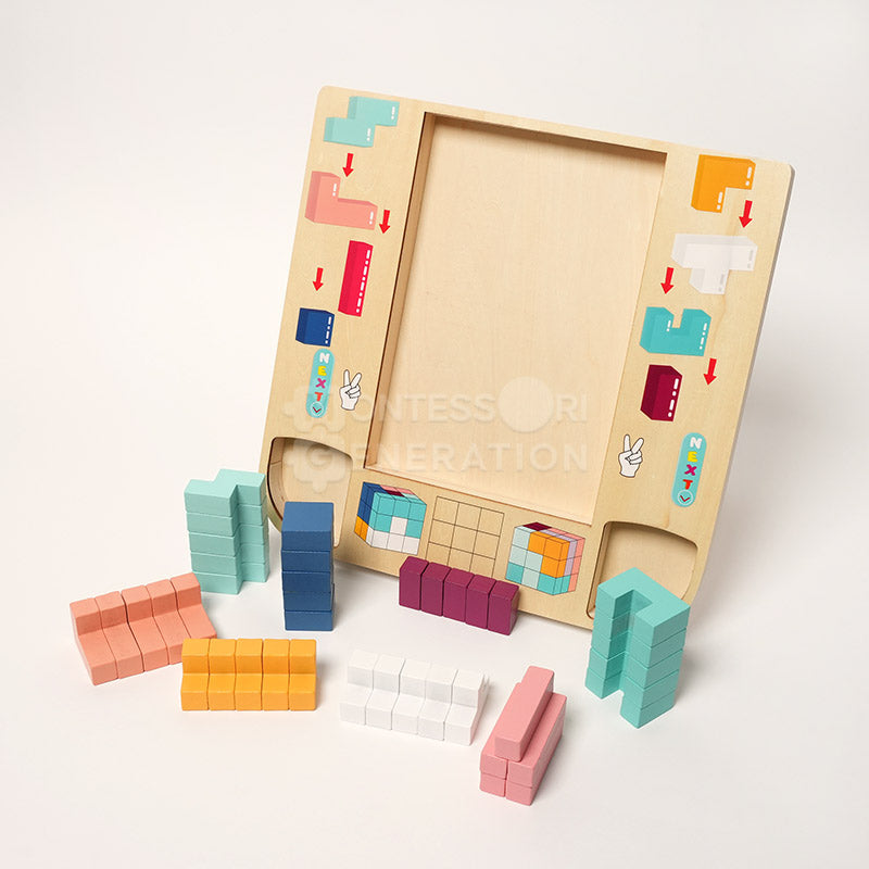 Montessori Tetris i trä