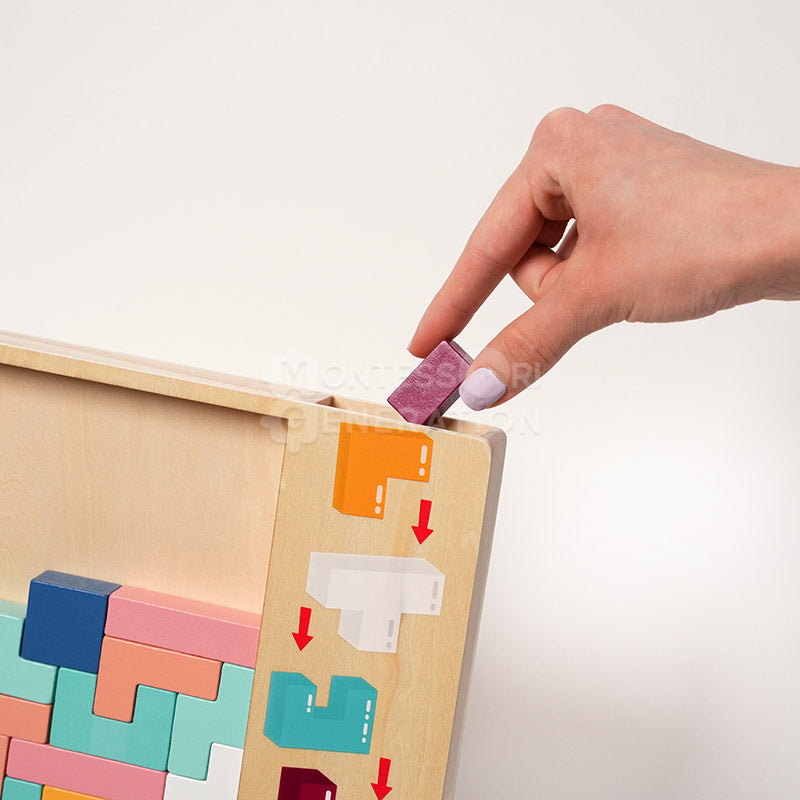Montessori Tetris i trä